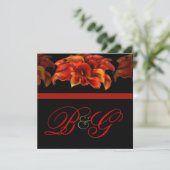 PixDezines BURNT ORANJE CALLA LILY INVITATIONS Kaart (Staand voorkant)