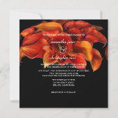 PixDezines BURNT ORANJE CALLA LILY INVITATIONS Kaart (Achterkant)