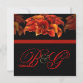 PixDezines BURNT ORANJE CALLA LILY INVITATIONS Kaart (Voorkant)