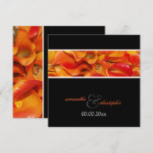 PixDezines BURNT ORANJE CALLA LILY INVITATIONS Kaart (Voorkant / Achterkant)