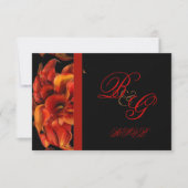 PixDezines BURNT ORANJE CALLA LILY INVITATIONS RSVP Kaartje (Voorkant)