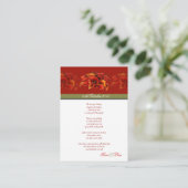 PixDezines BURNT SINAASAPPEL CALLA LILY UITNODIGIN Informatiekaartje (Staand voorkant)