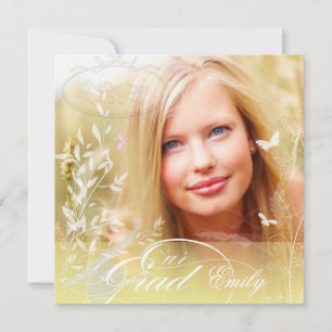 PixDezines Butterflies Afstuderen Foto Announceme Kaart