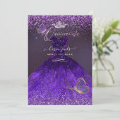 PixDezines Butterflies Quinceanera, Ultra Violet Kaart (Staand voorkant)