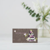 PixDezines Cake/Bakery/Pâtisserie Visitekaartje (Staand voorkant)