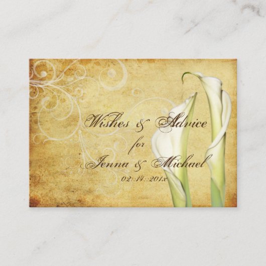 PixDezines Calla Lilies Advice Kaarten (Voorkant)