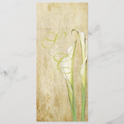 PixDezines  Calla lilies, Menu (Voorkant)