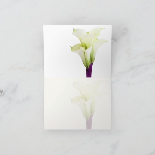 PixDezines calla lilies, trouwdank Bedankkaart (Binnen)
