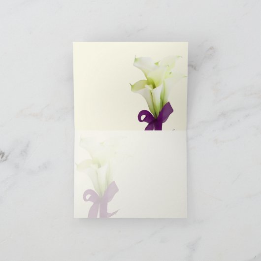 PixDezines calla lilies, trouwdank Bedankkaart (Binnen)