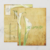 PixDezines Calla Lily Uitnodiging Briefkaart (Voorkant / Achterkant)