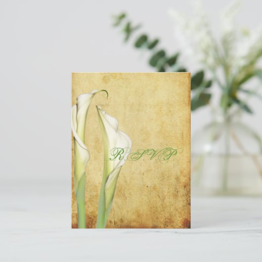 PixDezines Calla Lily Uitnodiging Briefkaart (Staand voorkant)