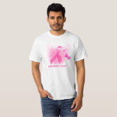 PixDezines Cancer Awareness, Roze Ribbon T-shirt (Voorkant volledig)