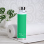 PixDezines Caribbean Green DIY Colour Water Bottle Waterfles<br><div class="desc">PixDezines waterflesje,  Caraïbisch groen - DIY kleur past het aan met uw favoriete lettertype. Copyright © 2022 PixDezines™. Alle rechten voorbehouden.</div>
