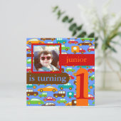 PixDezines cars+trucks/verjaardag/DIY kleur/blauw Kaart (Staand voorkant)