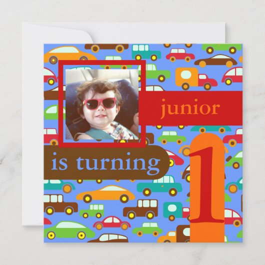 PixDezines cars+trucks/verjaardag/DIY kleur/blauw Kaart (Voorkant)