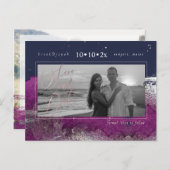 PixDezines Cassis penseelstreken Sla onze datum op Briefkaart (Voorkant / Achterkant)