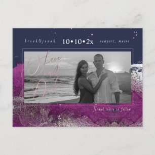 PixDezines Cassis Penselenstreken Save our Date Briefkaart