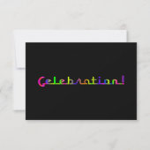 PixDezines Celebration/Neon Lights/Mitzvah Kaart (Voorkant)