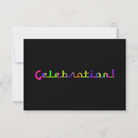 PixDezines Celebration/Neon Lights/Mitzvah Kaart (Voorkant)