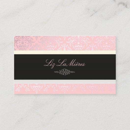 PixDezines Céline Damask/DIY achtergrond Visitekaartje (Achterkant)