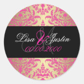 PixDezines Céline Damask monogram stickers (Voorkant)