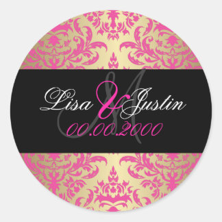 PixDezines Céline Damask monogram stickers