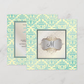 PixDezines Céline Damask, Pearl Kaart (Voorkant / Achterkant)