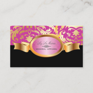 PixDezines Céline Damask, roze Visitekaartje