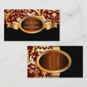 PixDezines Céline Damask Visitekaartje (Voorkant / Achterkant)