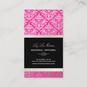PixDezines Céline Damask Visitekaartje