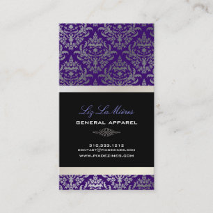 PixDezines Céline Damask Visitekaartje