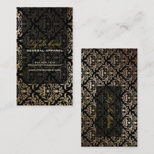 PixDezines Céline Damask Visitekaartje (Voorkant / Achterkant)