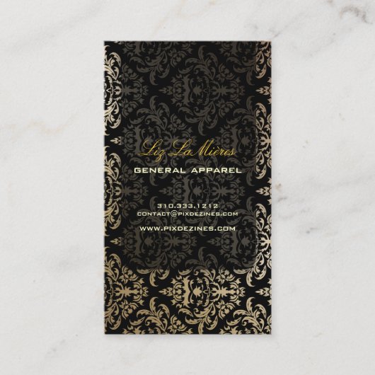 PixDezines Céline Damask Visitekaartje (Voorkant)