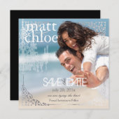 PixDezines Chadelier+Filigree/save date Save The Date (Voorkant / Achterkant)