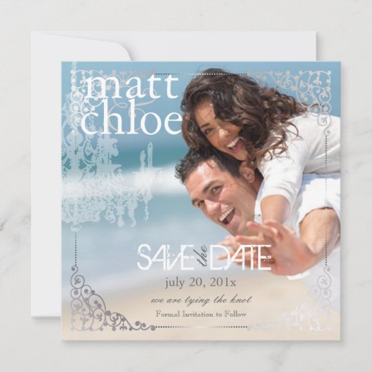 PixDezines Chadelier+Filigree/save date Save The Date (Voorkant)