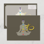PixDezines Chakra Color+Om-symbool Briefkaart (Voorkant / Achterkant)