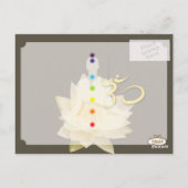 PixDezines Chakra Color+Om-symbool Briefkaart (Achterkant)