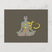 PixDezines Chakra Color+Om-symbool Briefkaart (Voorkant)