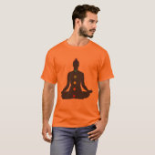 PixDezines Chakra Meditation oranje t-shirt (Voorkant volledig)