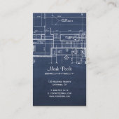 PixDezines chalkboard architect blauwdrukken Visitekaartje (Achterkant)