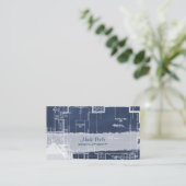 PixDezines chalkboard architect blauwdrukken Visitekaartje (Staand voorkant)