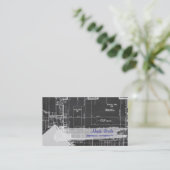 PixDezines chalkboard architect blauwdrukken Visitekaartje (Staand voorkant)