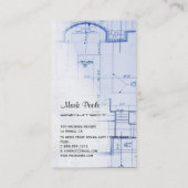 PixDezines chalkboard architect blauwdrukken Visitekaartje (Achterkant)