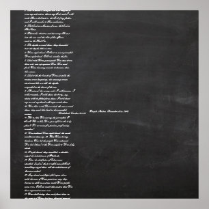 PixDezines chalkboard+lantaarns/zitdiagram Poster