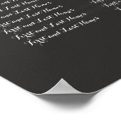 PixDezines Chalkboard/light strings/seating chart Poster (Hoek)