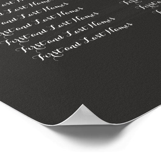 PixDezines Chalkboard/light strings/seating chart Poster (Hoek)