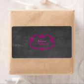 PixDezines Chalkboard+Magenta Whimsy Frame Etiket (Insitu)