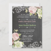 PixDezines CHALKBOARD/ROCOCO/ ROZEN Kaart (Achterkant)