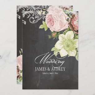 PixDezines CHALKBOARD/ROCOCO/ ROZEN Kaart