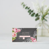 PixDezines Chalkboard+ Rozen/tabelkaarten Plaatskaartje (Staand voorkant)